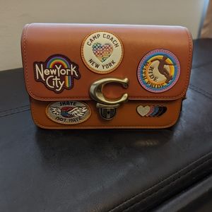 Coach Studio Shoulder Bag 19 with Patches